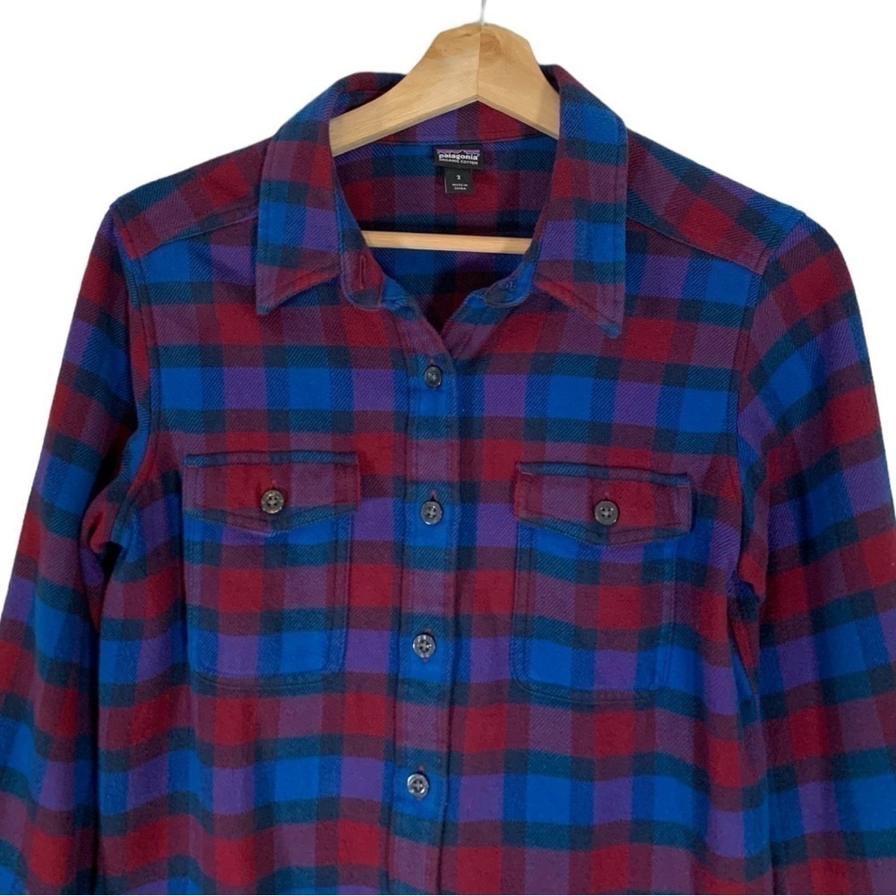 Patagonia Flannel Button Up Shirt Size 2 - Picture 4 of 10